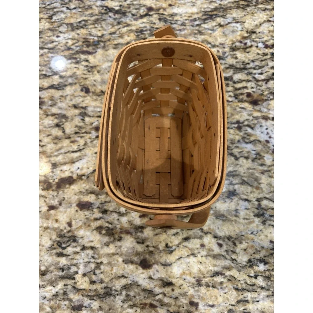 VTG 1997 Longaberger Basket Small  With Masks 5x3x3.5 Signed